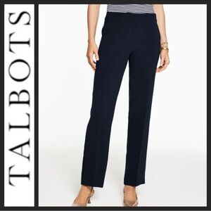 NWT Talbots Easy Travel Straight Leg Pants~Indigo Blue